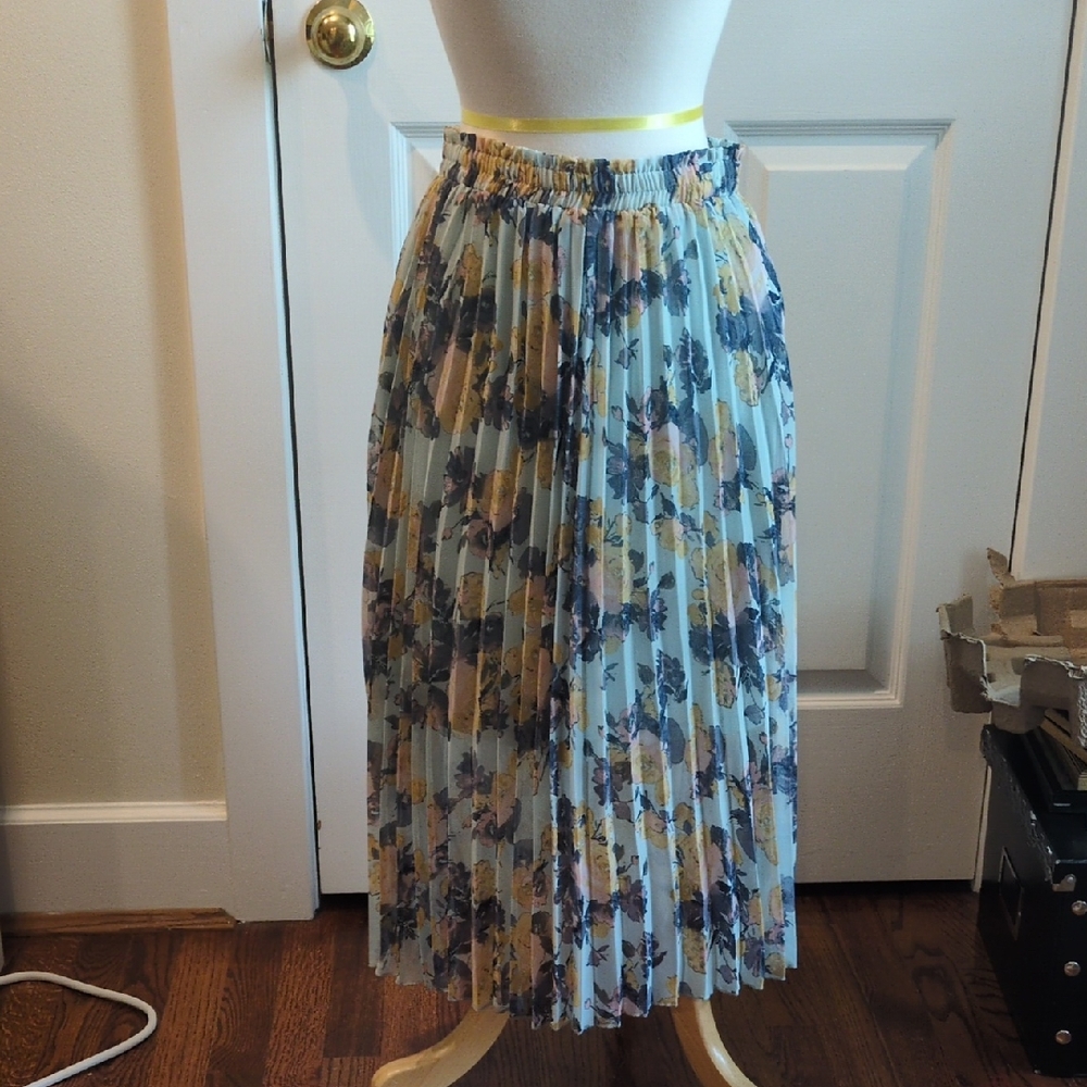 Disney Cinderella Blue and Cream Floral Midi Skirt